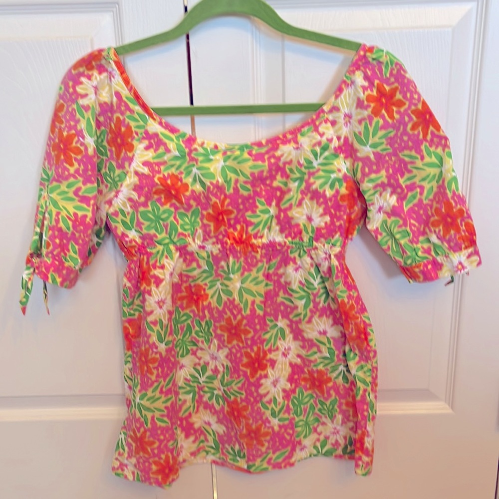 LILY PULITZER Peasant Top, size 4 - Picture 3 of 7